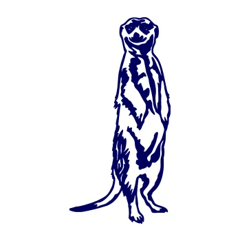 Samolepící dekorace SAMOLEPKA Surikata 001 pravá (23 - tmavě modrá) NA AUTO, NÁLEPKA, FÓLIE, POLEP, TUNING, VLASTNÍ TEXT, TISK, AUTOSAMOLEPKY.cz, POLEPY, OBRÁZEK, LOGO, SAMOLEPKY