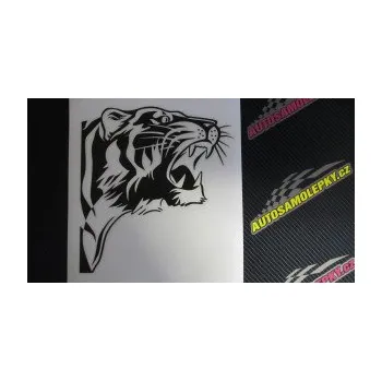 Polep vozidla SAMOLEPKA Tygr 002 pravá (10 - červená) NA AUTO, NÁLEPKA, FÓLIE, POLEP, TUNING, VLASTNÍ TEXT, TISK, AUTOSAMOLEPKY.cz, POLEPY, OBRÁZEK, LOGO, SAMOLEPKY
