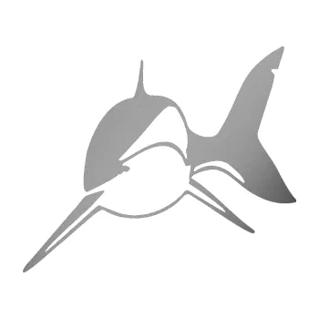 Samolepicí dekorace na vozidlo Žralok 004 levá (42 - stříbrná metalíza) SAMOLEPKA NA AUTO, NÁLEPKA, FÓLIE, POLEP, TUNING, VLASTNÍ TEXT, TISK, AUTOSAMOLEPKY.cz, POLEPY, OBRÁZEK, LOGO, 3D STICKERS