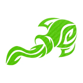 Samolepící dekorace SAMOLEPKA Vodnář 003 levá (58 - 3D karbon zelený kawasaki) NA AUTO, NÁLEPKA, FÓLIE, POLEP, TUNING, VLASTNÍ TEXT, TISK, AUTOSAMOLEPKY.cz, POLEPY, OBRÁZEK, LOGO, SAMOLEPKY