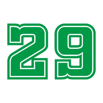 Polep vozidla Startovní číslo 29 typ 5 (12 - zelená) SAMOLEPKA NA AUTO, NÁLEPKA, FÓLIE, POLEP, TUNING, VLASTNÍ TEXT, TISK, AUTOSAMOLEPKY.cz, POLEPY, OBRÁZEK, LOGO, 3D STICKERS