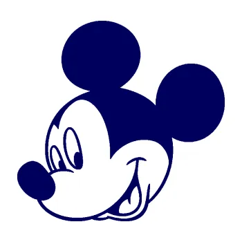 Samolepící dekorace Myšák Mickey 001 levá (23 - tmavě modrá) SAMOLEPKA NA AUTO, NÁLEPKA, FÓLIE, POLEP, TUNING, VLASTNÍ TEXT, TISK, AUTOSAMOLEPKY.cz, POLEPY, OBRÁZEK, LOGO, 3D STICKERS