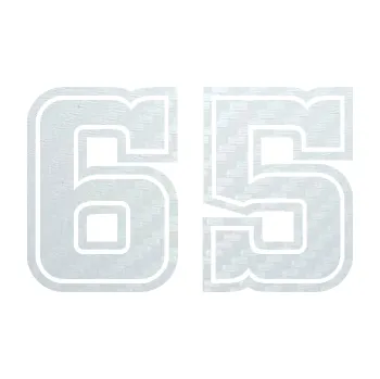 Polep vozidla Startovní číslo 65 typ 5 (51 - 3D karbon bílý) SAMOLEPKA NA AUTO, NÁLEPKA, FÓLIE, POLEP, TUNING, VLASTNÍ TEXT, TISK, AUTOSAMOLEPKY.cz, POLEPY, OBRÁZEK, LOGO, 3D STICKERS