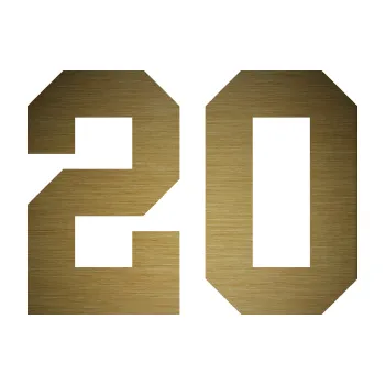 Polep vozidla Startovní číslo 20 (64 - škrábaný kov zlatý) SAMOLEPKA NA AUTO, NÁLEPKA, FÓLIE, POLEP, TUNING, VLASTNÍ TEXT, TISK, AUTOSAMOLEPKY.cz, POLEPY, OBRÁZEK, LOGO, 3D STICKERS