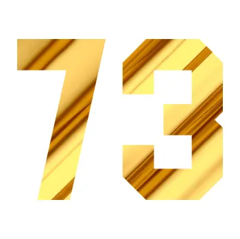 Polep vozidla Startovní číslo 73 (81 - chrom fólie zlatá zrcadlová) SAMOLEPKA NA AUTO, NÁLEPKA, FÓLIE, POLEP, TUNING, VLASTNÍ TEXT, TISK, AUTOSAMOLEPKY.cz, POLEPY, OBRÁZEK, LOGO, 3D STICKERS