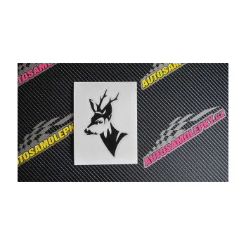 Samolepící dekorace SAMOLEPKA Srnec 001 levá hlava (10 - červená) NA AUTO, NÁLEPKA, FÓLIE, POLEP, TUNING, VLASTNÍ TEXT, TISK, AUTOSAMOLEPKY.cz, POLEPY, OBRÁZEK, LOGO, SAMOLEPKY