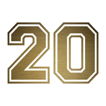 Polep vozidla Startovní číslo 20 typ 4 (64 - škrábaný kov zlatý) SAMOLEPKA NA AUTO, NÁLEPKA, FÓLIE, POLEP, TUNING, VLASTNÍ TEXT, TISK, AUTOSAMOLEPKY.cz, POLEPY, OBRÁZEK, LOGO, 3D STICKERS