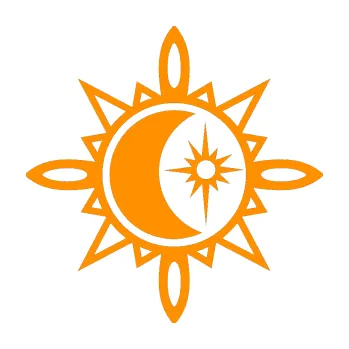 Polep vozidla Tetování 161 měsíc a slunce (06 - oranžová) SAMOLEPKA NA AUTO, NÁLEPKA, FÓLIE, POLEP, TUNING, VLASTNÍ TEXT, TISK, AUTOSAMOLEPKY.cz, POLEPY, OBRÁZEK, LOGO, 3D STICKERS