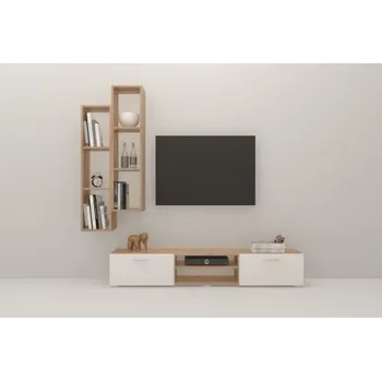 Obývací stěna Obývací stěna AUREST dub / bílá DOPRODEJ*