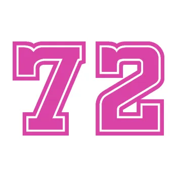 Polep vozidla SAMOLEPKA Startovní číslo 72 typ 5 (16 - růžová) NA AUTO, NÁLEPKA, FÓLIE, POLEP, TUNING, VLASTNÍ TEXT, TISK, AUTOSAMOLEPKY.cz, POLEPY, OBRÁZEK, LOGO, SAMOLEPKY