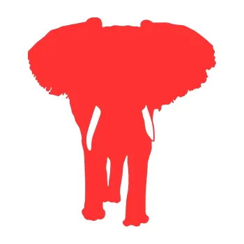 Samolepící dekorace Slon 023 pravá (02 - světle červená) SAMOLEPKA NA AUTO, NÁLEPKA, FÓLIE, POLEP, TUNING, VLASTNÍ TEXT, TISK, AUTOSAMOLEPKY.cz, POLEPY, OBRÁZEK, LOGO, 3D STICKERS