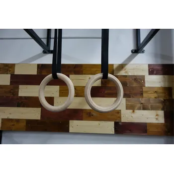 Gymnastický kruh FUBO Fitness Dětské gymnastické kruhy Povrchová úprava: Bez povrchové úpravy, Velikost a barva popruhů: 25 mm, 5 m béžové