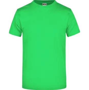 Pánská móda James & Nicholson Pánské základní triko ve vysoké gramáži 180 g/m bez bočních švů Barva: Limetková zelená, Velikost: L JN002