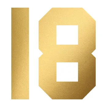 Polep vozidla Startovní číslo 18 (43 - zlatá metalíza) SAMOLEPKA NA AUTO, NÁLEPKA, FÓLIE, POLEP, TUNING, VLASTNÍ TEXT, TISK, AUTOSAMOLEPKY.cz, POLEPY, OBRÁZEK, LOGO, 3D STICKERS