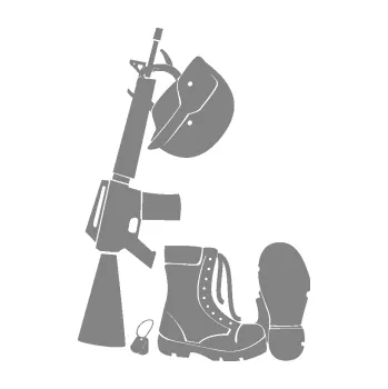 Samolepící dekorace SAMOLEPKA Voják výstroj levá (17 - šedá) NA AUTO, NÁLEPKA, FÓLIE, POLEP, TUNING, VLASTNÍ TEXT, TISK, AUTOSAMOLEPKY.cz, POLEPY, OBRÁZEK, LOGO, SAMOLEPKY