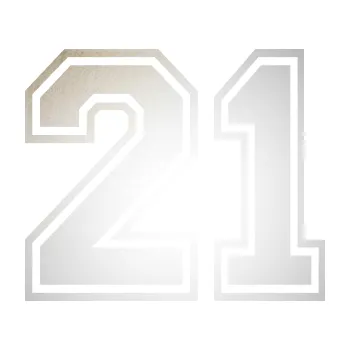 Polep vozidla SAMOLEPKA Startovní číslo 21 typ 4 (82 - odrazková reflexní bílá) NA AUTO, NÁLEPKA, FÓLIE, POLEP, TUNING, VLASTNÍ TEXT, TISK, AUTOSAMOLEPKY.cz, POLEPY, OBRÁZEK, LOGO, SAMOLEPKY