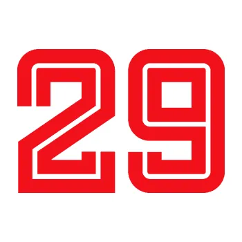 Polep vozidla SAMOLEPKA Startovní číslo 29 typ 7 (10 - červená) NA AUTO, NÁLEPKA, FÓLIE, POLEP, TUNING, VLASTNÍ TEXT, TISK, AUTOSAMOLEPKY.cz, POLEPY, OBRÁZEK, LOGO, SAMOLEPKY