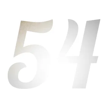 Polep vozidla SAMOLEPKA Startovní číslo 54 typ 3 (82 - odrazková reflexní bílá) NA AUTO, NÁLEPKA, FÓLIE, POLEP, TUNING, VLASTNÍ TEXT, TISK, AUTOSAMOLEPKY.cz, POLEPY, OBRÁZEK, LOGO, SAMOLEPKY