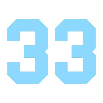 Polep vozidla Startovní číslo 33 (03 - světle modrá) SAMOLEPKA NA AUTO, NÁLEPKA, FÓLIE, POLEP, TUNING, VLASTNÍ TEXT, TISK, AUTOSAMOLEPKY.cz, POLEPY, OBRÁZEK, LOGO, 3D STICKERS