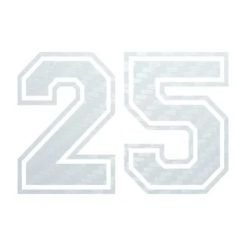 Polep vozidla SAMOLEPKA Startovní číslo 25 typ 4 (51 - 3D karbon bílý) NA AUTO, NÁLEPKA, FÓLIE, POLEP, TUNING, VLASTNÍ TEXT, TISK, AUTOSAMOLEPKY.cz, POLEPY, OBRÁZEK, LOGO, SAMOLEPKY