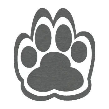 samolepka Tlapka 007 (62 - škrábaný titan) SAMOLEPKA NA AUTO, NÁLEPKA, FÓLIE, POLEP, TUNING, VLASTNÍ TEXT, TISK, AUTOSAMOLEPKY.cz, POLEPY, OBRÁZEK, LOGO, 3D STICKERS