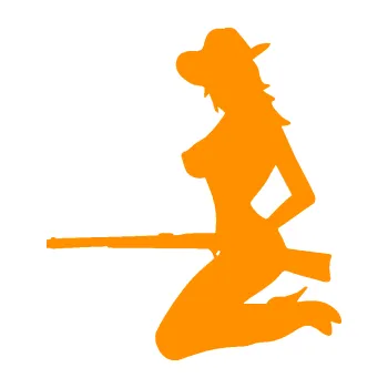 Samolepící dekorace SAMOLEPKA Sexy country girl levá (06 - oranžová) NA AUTO, NÁLEPKA, FÓLIE, POLEP, TUNING, VLASTNÍ TEXT, TISK, AUTOSAMOLEPKY.cz, POLEPY, OBRÁZEK, LOGO, SAMOLEPKY