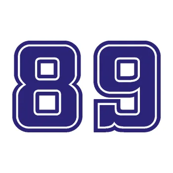 Polep vozidla Startovní číslo 89 typ 5 (22 - střední modrá) SAMOLEPKA NA AUTO, NÁLEPKA, FÓLIE, POLEP, TUNING, VLASTNÍ TEXT, TISK, AUTOSAMOLEPKY.cz, POLEPY, OBRÁZEK, LOGO, 3D STICKERS