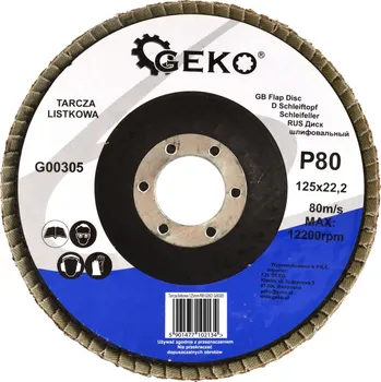 Brusný kotouč Brusný lamelový kotouč (korund) - 125x22,23 mm / P80 GEKO nářadí G00305