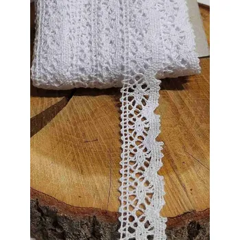 Krajka Kvalitní bavlněná krajka v barvě bílé šíře 23 mm