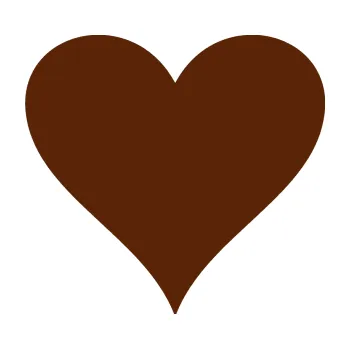 Samolepící dekorace Srdíčko 001 (15 - hnědá) SAMOLEPKA NA AUTO, NÁLEPKA, FÓLIE, POLEP, TUNING, VLASTNÍ TEXT, TISK, AUTOSAMOLEPKY.cz, POLEPY, OBRÁZEK, LOGO, 3D STICKERS