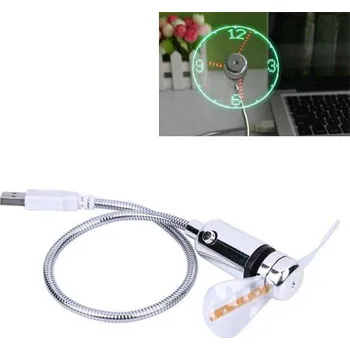 Vzduchotechnika USB větráček | ventilátor s LED hodinami