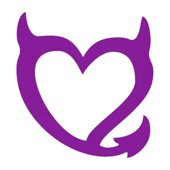 Samolepící dekorace Srdíčko čertovo pravá (14 - fialová) SAMOLEPKA NA AUTO, NÁLEPKA, FÓLIE, POLEP, TUNING, VLASTNÍ TEXT, TISK, AUTOSAMOLEPKY.cz, POLEPY, OBRÁZEK, LOGO, 3D STICKERS