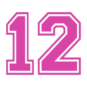 Polep vozidla SAMOLEPKA Startovní číslo 12 typ 4 (16 - růžová) NA AUTO, NÁLEPKA, FÓLIE, POLEP, TUNING, VLASTNÍ TEXT, TISK, AUTOSAMOLEPKY.cz, POLEPY, OBRÁZEK, LOGO, SAMOLEPKY