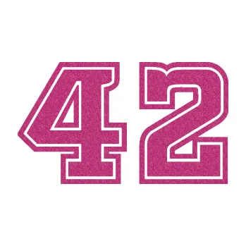 Polep vozidla Startovní číslo 42 typ 5 (90 - Ultra Metalic růžová) SAMOLEPKA NA AUTO, NÁLEPKA, FÓLIE, POLEP, TUNING, VLASTNÍ TEXT, TISK, AUTOSAMOLEPKY.cz, POLEPY, OBRÁZEK, LOGO, 3D STICKERS