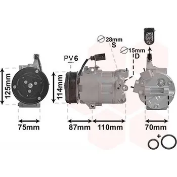 Kompresor klimatizace Kompresor, klimatizace VAN WEZEL 5801K705