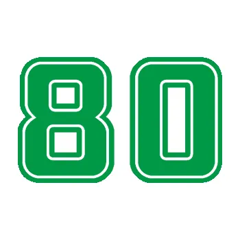 Polep vozidla Startovní číslo 80 typ 5 (12 - zelená) SAMOLEPKA NA AUTO, NÁLEPKA, FÓLIE, POLEP, TUNING, VLASTNÍ TEXT, TISK, AUTOSAMOLEPKY.cz, POLEPY, OBRÁZEK, LOGO, 3D STICKERS