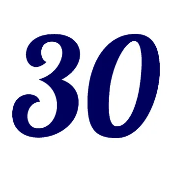 Polep vozidla Startovní číslo 30 typ 3 (23 - tmavě modrá) SAMOLEPKA NA AUTO, NÁLEPKA, FÓLIE, POLEP, TUNING, VLASTNÍ TEXT, TISK, AUTOSAMOLEPKY.cz, POLEPY, OBRÁZEK, LOGO, 3D STICKERS