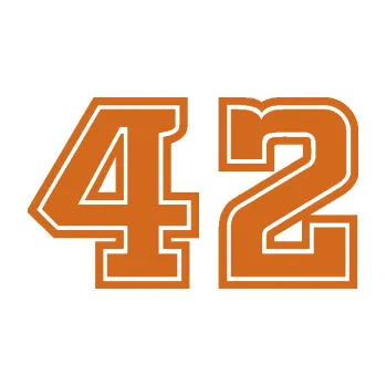 Polep vozidla Startovní číslo 42 typ 5 (26 - oříšková) SAMOLEPKA NA AUTO, NÁLEPKA, FÓLIE, POLEP, TUNING, VLASTNÍ TEXT, TISK, AUTOSAMOLEPKY.cz, POLEPY, OBRÁZEK, LOGO, 3D STICKERS