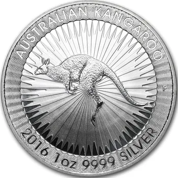Perth Mint Australian Kangaroo stříbrná mince 1oz 2016