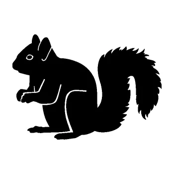 Samolepící dekorace Veverka 001 levá (01 - černá) SAMOLEPKA NA AUTO, NÁLEPKA, FÓLIE, POLEP, TUNING, VLASTNÍ TEXT, TISK, AUTOSAMOLEPKY.cz, POLEPY, OBRÁZEK, LOGO, 3D STICKERS