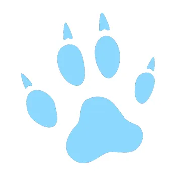 Samolepící dekorace Tlapka 004 levá (03 - světle modrá) SAMOLEPKA NA AUTO, NÁLEPKA, FÓLIE, POLEP, TUNING, VLASTNÍ TEXT, TISK, AUTOSAMOLEPKY.cz, POLEPY, OBRÁZEK, LOGO, 3D STICKERS