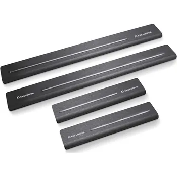 Tuning CRONI Kryty prahů ONE LINE Renault Captur II Crossover5 2020- Kryt: ledna linka, Barva: Satin černý&bílý