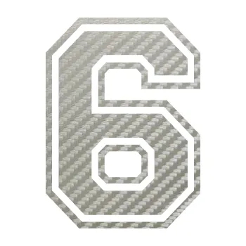 Polep vozidla SAMOLEPKA Startovní číslo 6 typ 4 (52 - 3D karbon stříbrný) NA AUTO, NÁLEPKA, FÓLIE, POLEP, TUNING, VLASTNÍ TEXT, TISK, AUTOSAMOLEPKY.cz, POLEPY, OBRÁZEK, LOGO, SAMOLEPKY