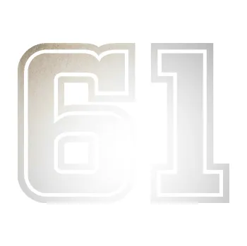 Polep vozidla SAMOLEPKA Startovní číslo 61 typ 5 (82 - odrazková reflexní bílá) NA AUTO, NÁLEPKA, FÓLIE, POLEP, TUNING, VLASTNÍ TEXT, TISK, AUTOSAMOLEPKY.cz, POLEPY, OBRÁZEK, LOGO, SAMOLEPKY