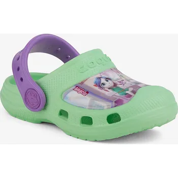 Dámské pantofle Dětské boty COQUI MAXI světle zelená/fialová 24-25