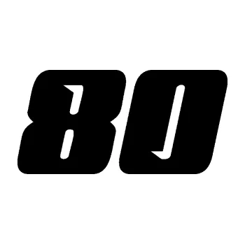 Polep vozidla Startovní číslo 80 typ 6 (01 - černá) SAMOLEPKA NA AUTO, NÁLEPKA, FÓLIE, POLEP, TUNING, VLASTNÍ TEXT, TISK, AUTOSAMOLEPKY.cz, POLEPY, OBRÁZEK, LOGO, 3D STICKERS