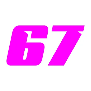 Polep vozidla Startovní číslo 67 typ 6 (72 - Fluorescentní růžová) SAMOLEPKA NA AUTO, NÁLEPKA, FÓLIE, POLEP, TUNING, VLASTNÍ TEXT, TISK, AUTOSAMOLEPKY.cz, POLEPY, OBRÁZEK, LOGO, 3D STICKERS