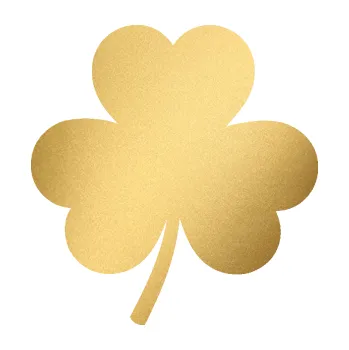 Samolepící dekorace Trojlístek 001 pravá (43 - zlatá metalíza) SAMOLEPKA NA AUTO, NÁLEPKA, FÓLIE, POLEP, TUNING, VLASTNÍ TEXT, TISK, AUTOSAMOLEPKY.cz, POLEPY, OBRÁZEK, LOGO, 3D STICKERS