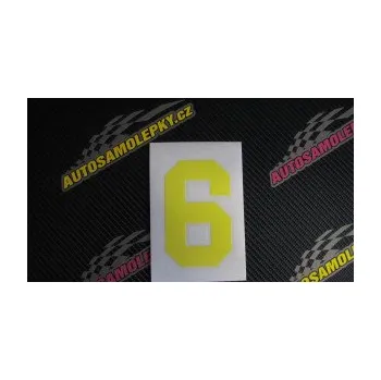 Polep vozidla Startovní číslo 6 (17 - šedá) SAMOLEPKA NA AUTO, NÁLEPKA, FÓLIE, POLEP, TUNING, VLASTNÍ TEXT, TISK, AUTOSAMOLEPKY.cz, POLEPY, OBRÁZEK, LOGO, 3D STICKERS