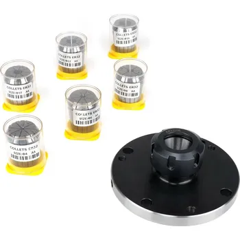 Příslušenstí k soustruhu Přesný kleštinový upínač 125mm se sadou 6ks kleštin 4 - 16mm